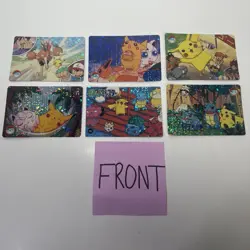 Pokemon Pocket Monsters Vending Prism Holo Foil Rare Card LOT Pikachu Squirtle - Image 1