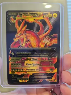 M Charizard EX Black Foil Fan Art Collector Pokemon Card 159/300 - Image 1