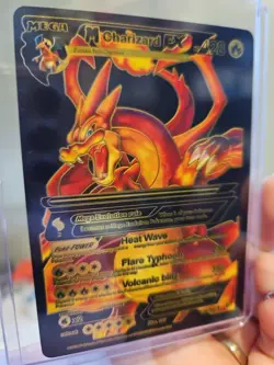 M Charizard EX Black Foil Fan Art Collector Pokemon Card 159/300 - Image 3