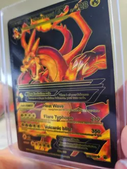 M Charizard EX Black Foil Fan Art Collector Pokemon Card 159/300 - Image 4