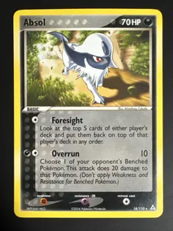 Pokemon TCG Cards Absol 18/110 Holon Phantoms Non Holo NM - Image 1