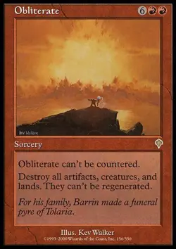 Invasion Obliterate x1 Light Play, English Magic Mtg M:tG - Image 1