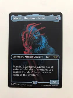 Marvin Murderous Mimic Showcase Borderless MTG Magic Gathering Card NM Mint DSK - Image 1