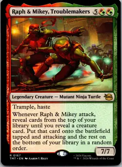 Raph & Mikey, Troublemakers R Teenage Mutant Ninja Turtles 167 NM - Image 1