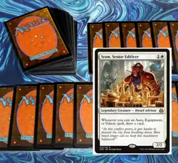 mtg WHITE AURAS PIONEER DECK Magic the Gathering rare cards sram hero of iroas - Image 1