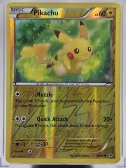 Pokemon TCG Generations Pikachu Common Reverse Holo Card 26/83 LP (B) - Image 2