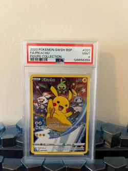 PSA 9 PIKACHU PROMO FIGURE COLLECTION SWSH020 POKEMON - Image 1