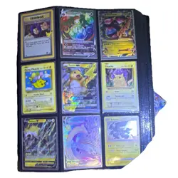 Pokemon TCG Mixed Card Lot Binder Pikachu Charmander Mewtwo GX V Foil English - Image 1