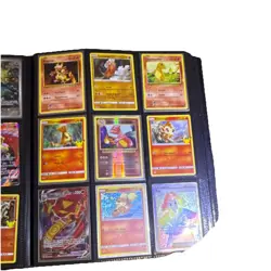 Pokemon TCG Mixed Card Lot Binder Pikachu Charmander Mewtwo GX V Foil English - Image 5