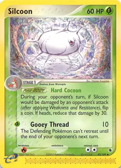Silcoon 43/109 Ruby and Sapphire Pokemon - Image 1
