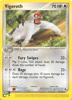 Vigoroth 47/109 Ruby and Sapphire Pokemon - Image 1