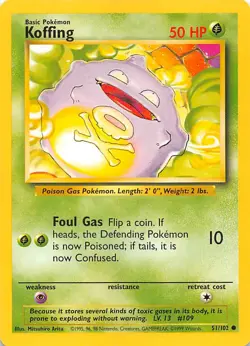 Koffing 051/102 Base Set Pokemon - Image 1