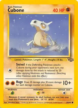 Cubone 50/64 Jungle Pokemon - Image 1