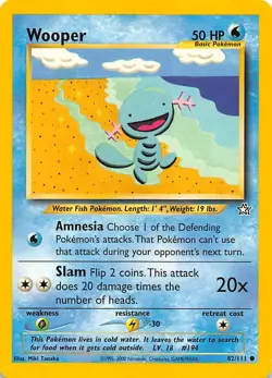 Wooper 082/111 Neo Genesis Pokemon - Image 1