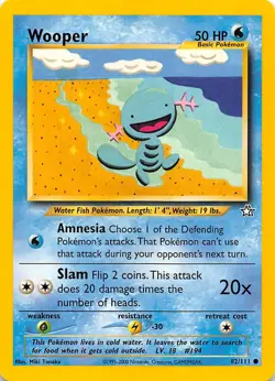 Wooper 082/111 Neo Genesis Pokemon - Image 1