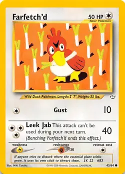 Farfetch'd 43/64 Neo Revelation Pokemon - Image 1