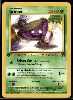 2000 Pokemon Rocket 57 Grimer 1st Edition LP - Image 1