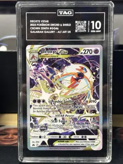 Pokemon Deoxys VStar GG46 Crown Zenith Galarian Gallery ALT ART UR TAG 10 - Image 1