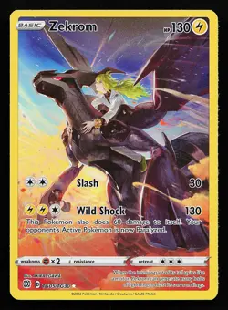 Zekrom TG05/TG30 Ultra Rare Brilliant Stars Trainer Gallery Pokemon Card - Image 1