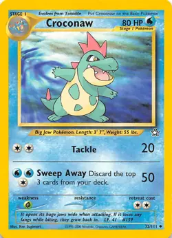 Croconaw (32) 032/111 Neo Genesis Pokemon - Image 1