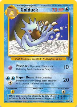Golduck 35/62 Fossil Pokemon - Image 1