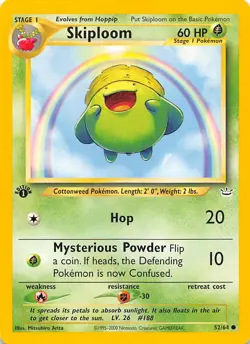 Skiploom 1st Edition 52/64 Neo Revelation Pokemon - Image 1