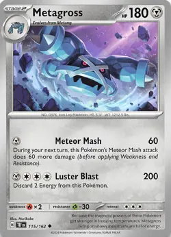 Metagross 115/162 SV05 Temporal Forces Pokemon 007683 - Image 1