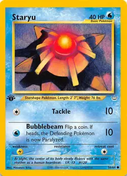 Staryu 1st Edition 56/64 Neo Revelation Pokemon - Image 1