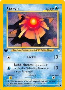 Staryu 1st Edition 56/64 Neo Revelation Pokemon - Image 1