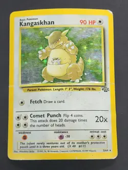 Jungle Pokemon TCG Kangaskhan 5/64 Rare Holo DMG Bent - Image 1