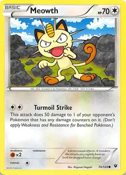 Meowth 74/124 XY - Fates Collide Pokemon 003113 - Image 1