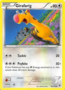 Girafarig 82/119 XY - Phantom Forces Pokemon 002951 - Image 1