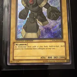 YUGIOH • ELEMENTAL HERO CLAYMAN • SECRET RARE • EHC2-EN002 • LIMITED ED • NM - Image 3