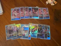 17x japanese one piece super rare BLUE SR card lot assorted sets - Image 1