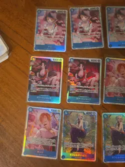 17x japanese one piece super rare BLUE SR card lot assorted sets - Image 2