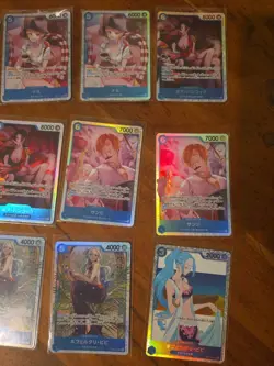 17x japanese one piece super rare BLUE SR card lot assorted sets - Image 3