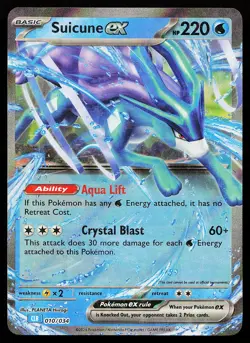 Suicune ex 010/034 Holo Trading Card Game Classic Pokemon Card - Image 1