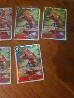 19x japanese one piece super rare RED SR card lot assorted sets - Image 5