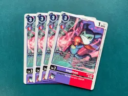 Impmon BT20-061 Playset Special Booster 2.5 Digimon Card Game x4 - Image 1