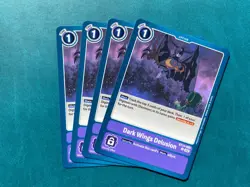 Dark Wings Delusion BT14-099 Playset Blast Ace Digimon Card Game x4 - Image 1