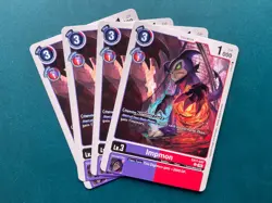 Impmon EX11-047 Playset Dawn of Liberator Digimon Card Game x4 - Image 1