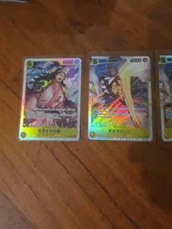15x japanese one piece super rare GREEN SR card lot assorted sets - Image 4