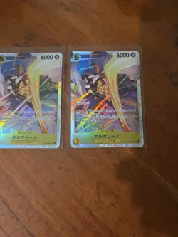 15x japanese one piece super rare GREEN SR card lot assorted sets - Image 5