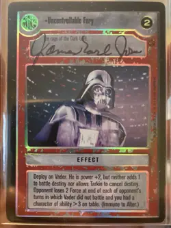 Star Wars CCG - James Earl Jones (Darth Vader) - signed card - SWAU verification - Image 2