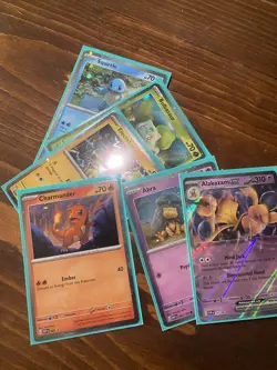 151 Pokemon HD swirl Card Lot + No Star Alakazam / Bulbasaur Squirtle And More - Image 1