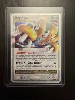 Pokemon TCG Regigigas LV.X Black Star Promotional DP30 Holo Card - Image 1