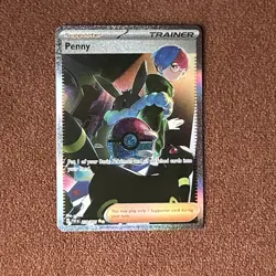 Pokemon TCG Penny Paldean Fates Trainer Card 239/091 Special Illustration Rare - Image 1