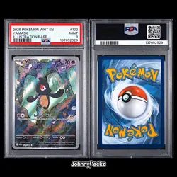 Yamask 122/086 - 2025 White Flare Illustration Rare Holo - Pokemon Card - PSA 9 - Image 3