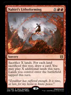 Nahiri's Lithoforming LP Light Play Zendikar Rising MTG [12372] - Image 1