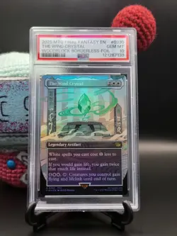 The Wind Crystal - #330 - Borderless - Foil - Final Fantasy - FIN - PSA 10 - Image 1
